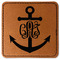 Monogram Anchor Leatherette Patches - Square