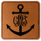 Monogram Anchor Faux Leather Iron On Patch - Square