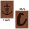Monogram Anchor Leatherette Sketchbooks - Large - Double Sided - Front & Back View