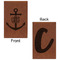 Monogram Anchor Leatherette Sketchbooks - Small - Double Sided - Front & Back View