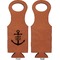Monogram Anchor Leatherette Wine Tote Single Sided - Front and Back