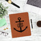 Monogram Anchor Leatherette Zipper Portfolio - Lifestyle Photo