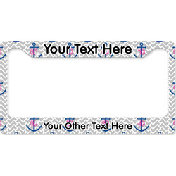 Monogram Anchor License Plate Frame - Style B