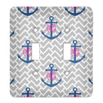 Monogram Anchor Light Switch Cover (2 Toggle Plate) (Personalized)
