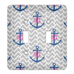 Monogram Anchor Light Switch Cover (2 Toggle Plate) (Personalized)