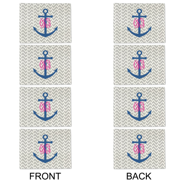Monogram Anchor Linen Placemat - APPROVAL Set of 4 (double sided)