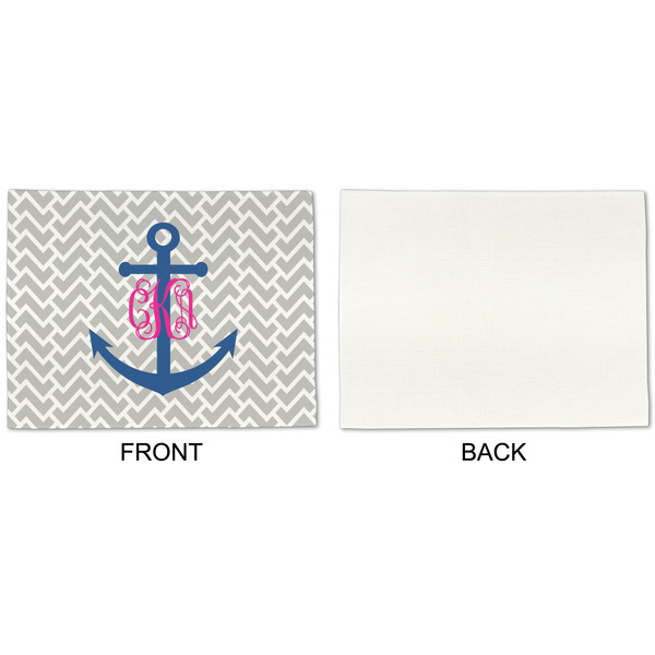 Monogram Anchor Linen Placemat - APPROVAL Single (single sided)