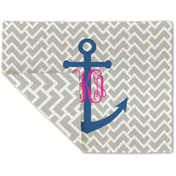 Monogram Anchor Double-Sided Linen Placemat - Single