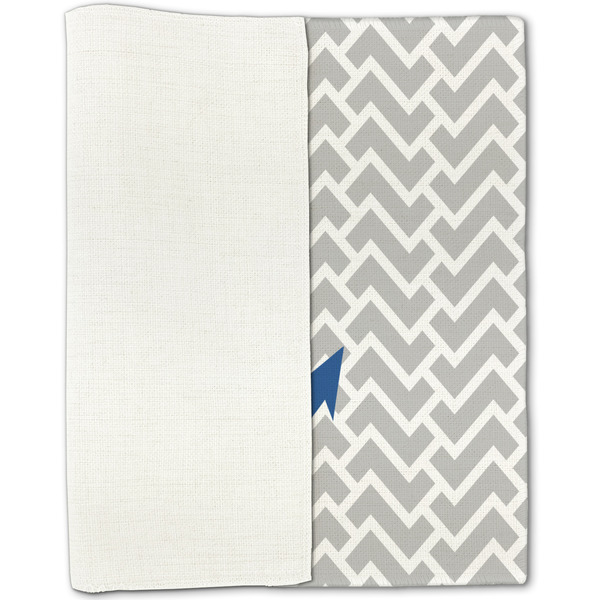 Monogram Anchor Linen Placemat - Folded Half