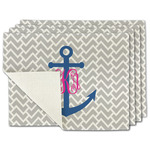 Monogram Anchor Single-Sided Linen Placemat - Set of 4