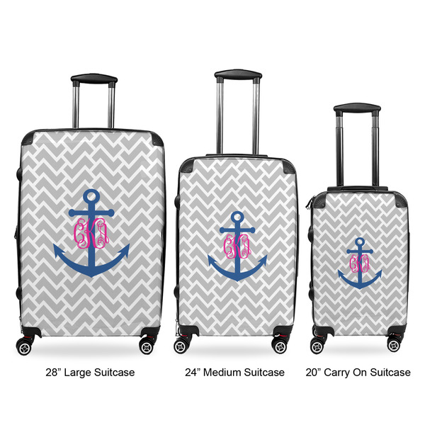 Monogram Anchor Luggage Bags all sizes - With Handle