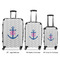 Monogram Anchor Luggage Bags all sizes - With Handle