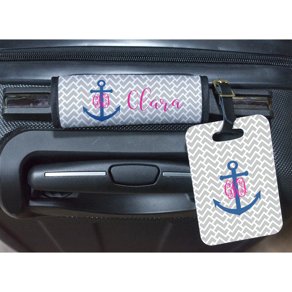 Monogram Anchor Luggage Wrap & Tag