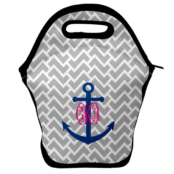 Custom Monogram Anchor Lunch Bag