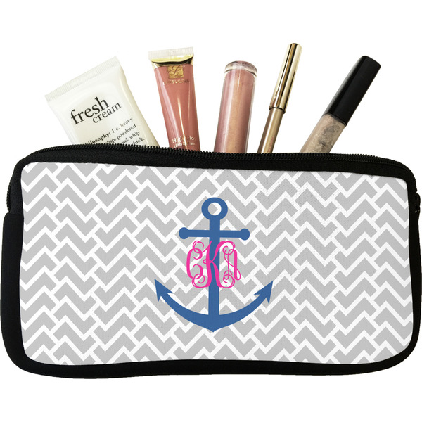 Custom Monogram Anchor Makeup / Cosmetic Bag