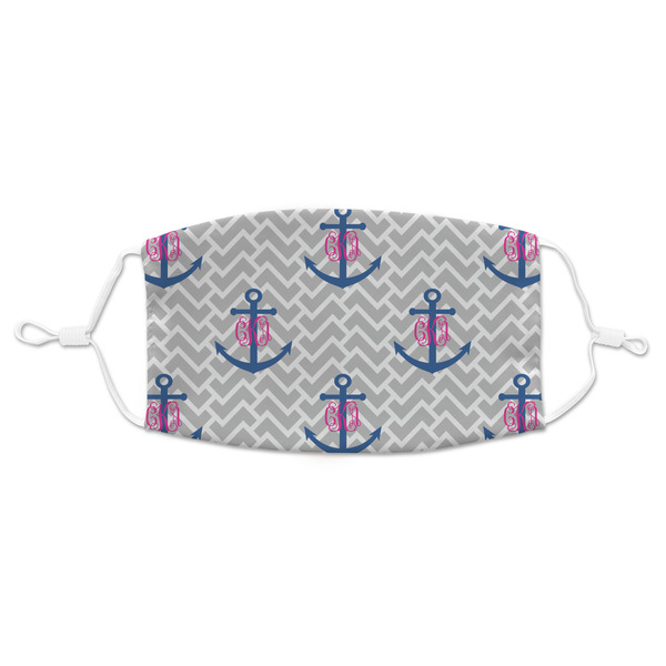 Custom Monogram Anchor Adult Cloth Face Mask (Personalized)