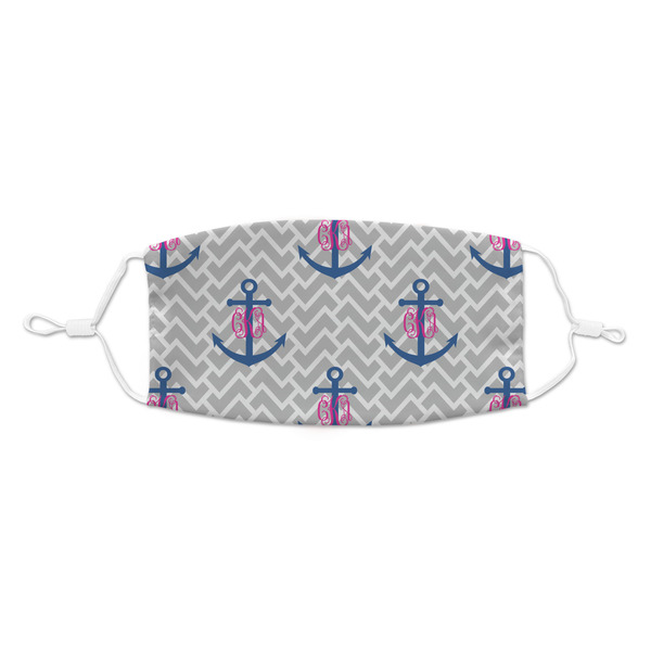 Custom Monogram Anchor Kid's Cloth Face Mask - Standard (Personalized)