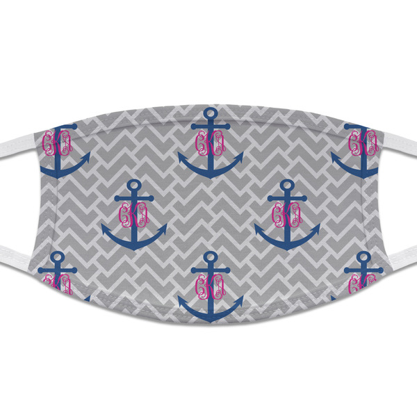 Custom Monogram Anchor Cloth Face Mask (T-Shirt Fabric) (Personalized)