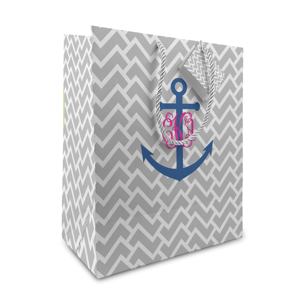 Custom Monogram Anchor Medium Gift Bag