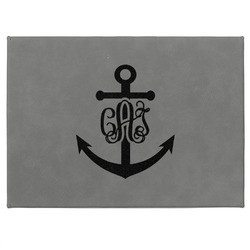 Monogram Anchor Medium Gift Box w/ Engraved Leather Lid