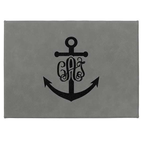 Monogram Anchor Medium Gift Box with Engraved Leather Lid - Approval