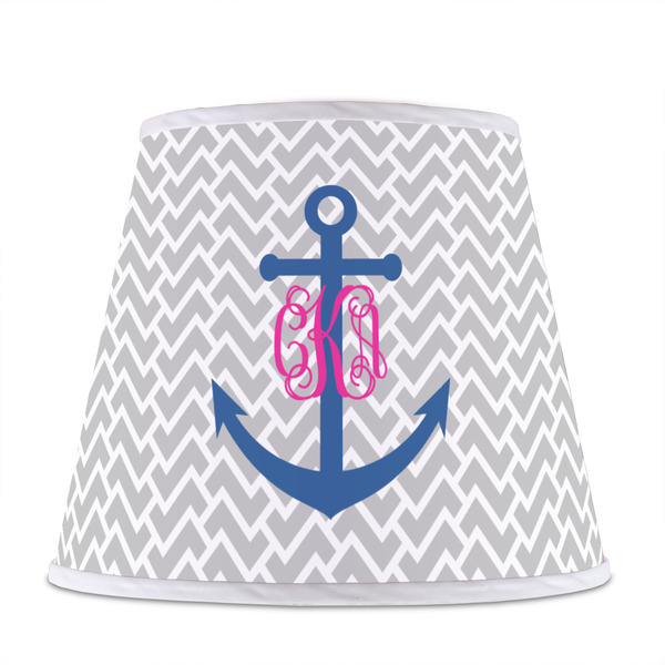 Monogram Anchor Poly Film Empire Lampshade - Front View
