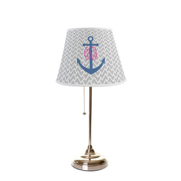 Monogram Anchor Poly Film Empire Lampshade - On Stand
