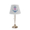 Monogram Anchor Poly Film Empire Lampshade - On Stand