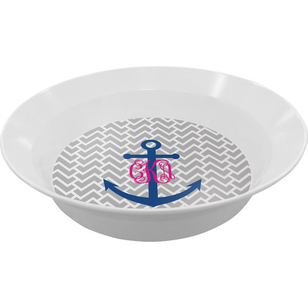 Custom Monogram Anchor Melamine Bowl