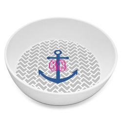 Monogram Anchor Melamine Bowl - 8 oz (Personalized)