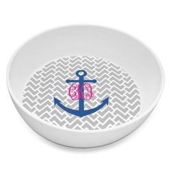 Monogram Anchor Melamine Bowl - 8 oz (Personalized)