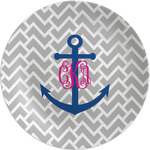 Monogram Anchor Melamine Plate (Personalized)