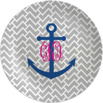 Monogram Anchor Melamine Plate - 10" (Personalized)