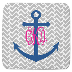 Monogram Anchor Memory Foam Bath Mat - 48"x48" (Personalized)