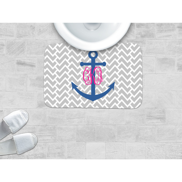 Monogram Anchor Memory Foam Bath Mat - LIFESTYLE