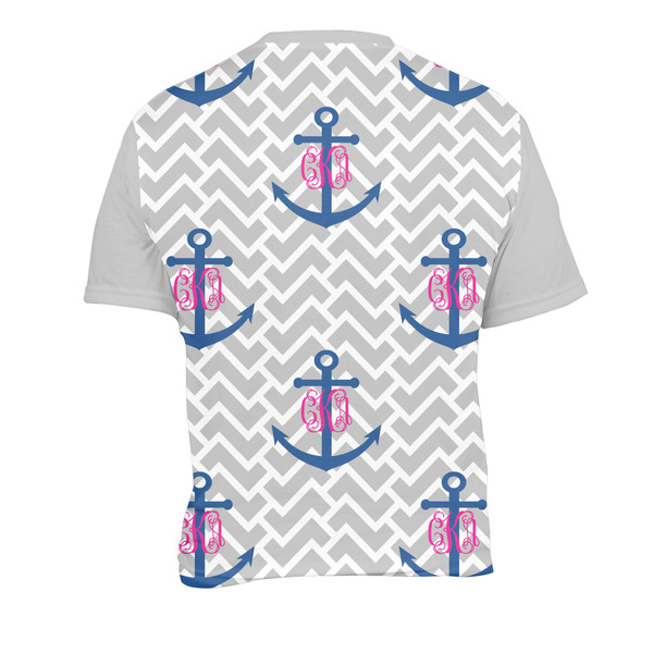 Monogram Anchor Men's Crew Neck T Shirt Medium - Back