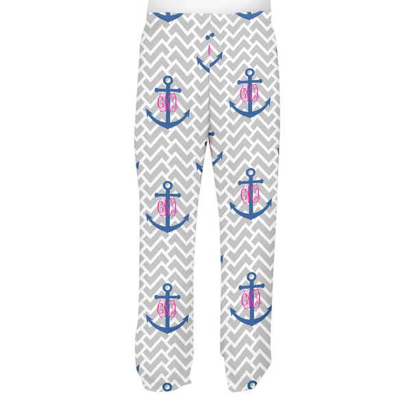 Monogram Anchor Men's Pjs Back - on model