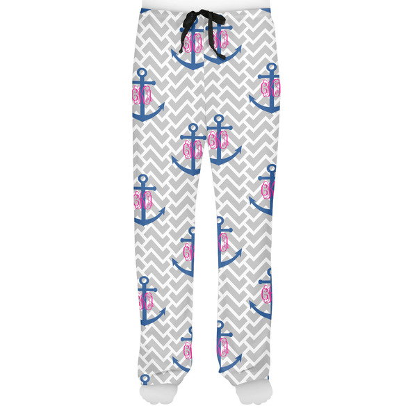 Monogram Anchor Men's Pjs Front - on model