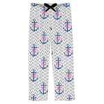 Monogram Anchor Mens Pajama Pants - L (Personalized)