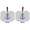 Monogram Anchor Metal Benilux Ornament - Front and Back (APPROVAL)