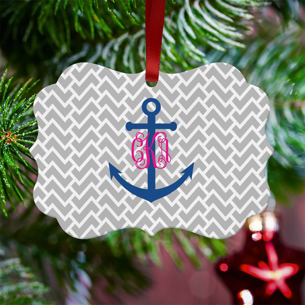 Monogram Anchor Metal Benilux Ornament - Lifestyle