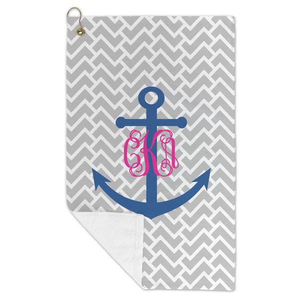 Monogram Anchor Microfiber Golf Towels - FOLD