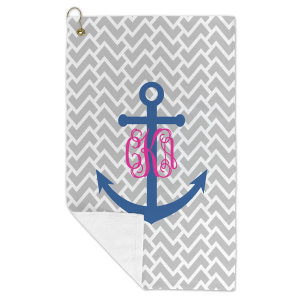 Monogram Anchor Microfiber Golf Towels - FOLD