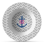 Monogram Anchor Plastic Bowl - Microwave Safe - Composite Polymer (Personalized)