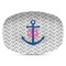 Monogram Anchor Plastic Platter - Microwave & Oven Safe Composite Polymer (Personalized)