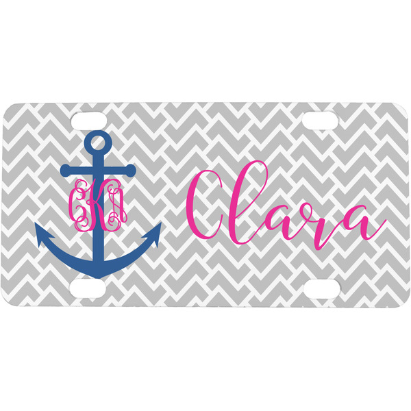 Custom Monogram Anchor Mini/Bicycle License Plate