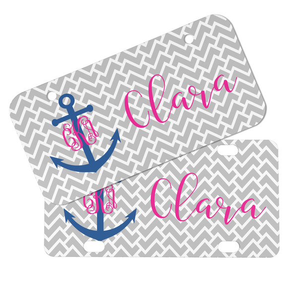 Monogram Anchor Mini License Plates - MAIN (4 and 2 Holes)