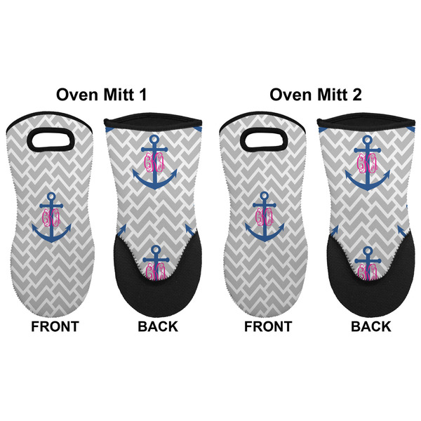 Monogram Anchor Neoprene Oven Mitt - Set of 2 - Approval