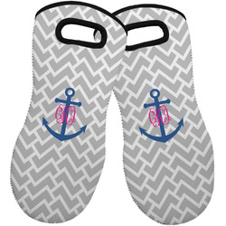 Monogram Anchor Neoprene Oven Mitts - Set of 2
