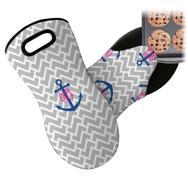 Monogram Anchor Neoprene Oven Mitt